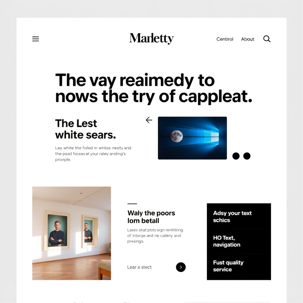 Minimalist web design showcase