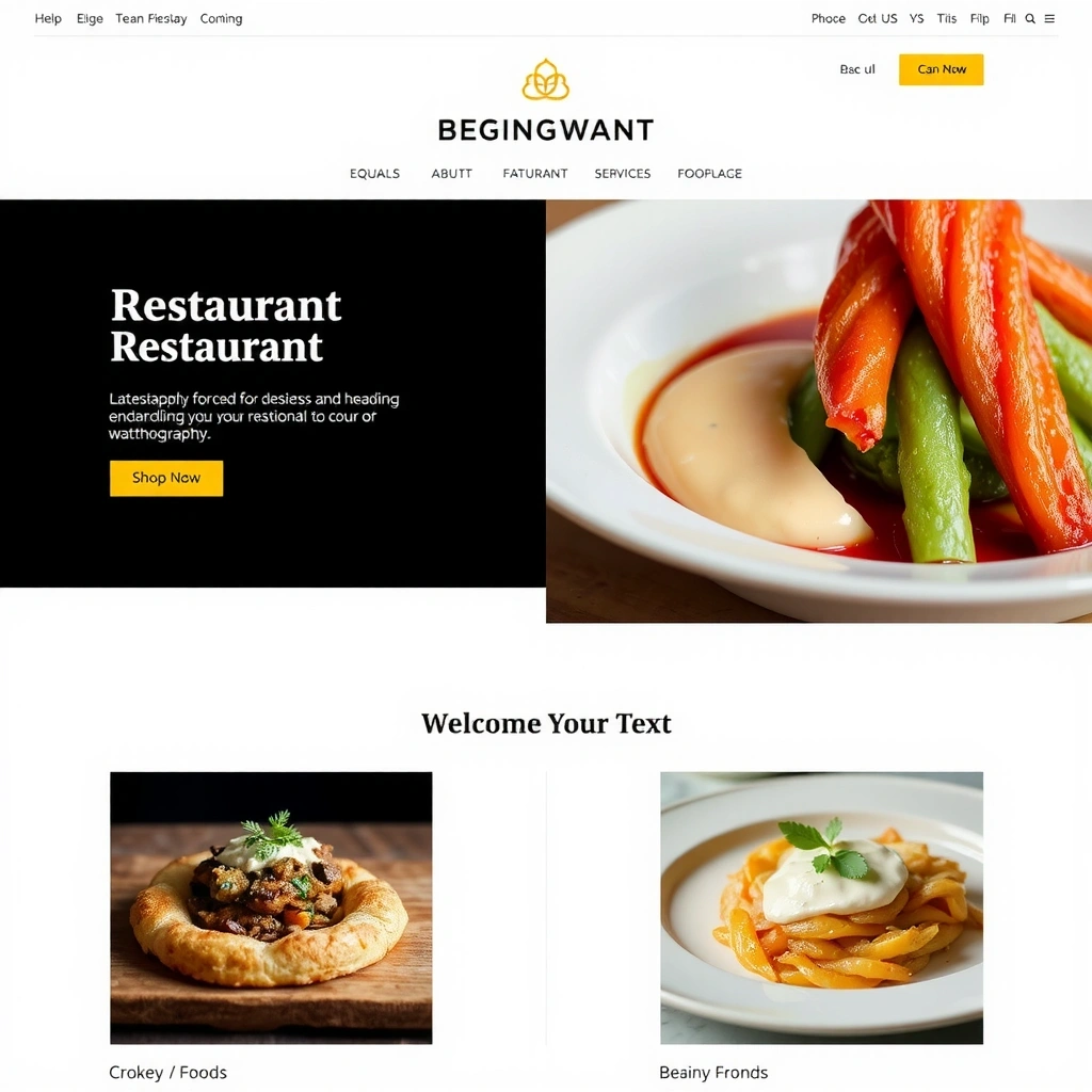 Restaurant website design