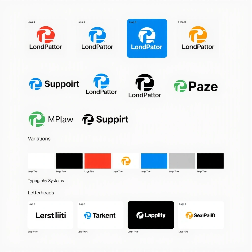 Brand identity design elements and logos