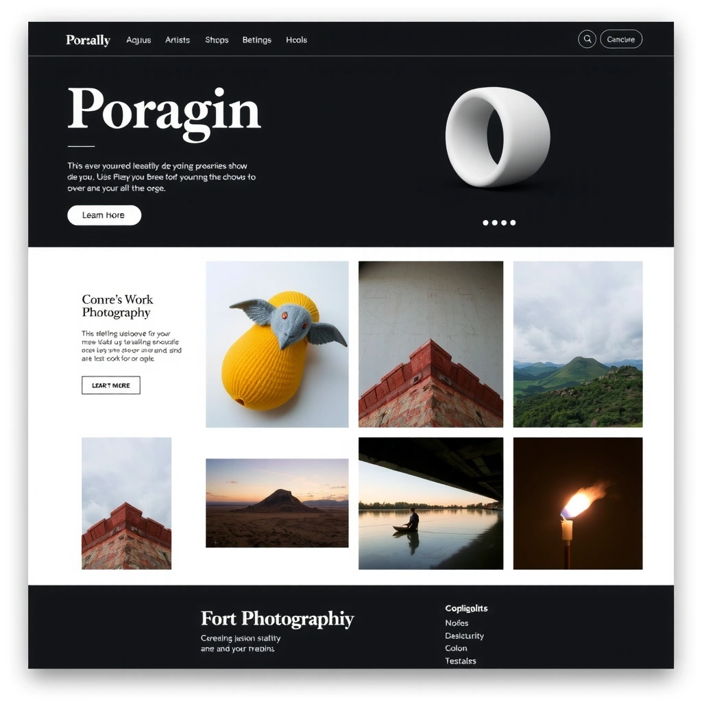 Creative portfolio website showcasing work