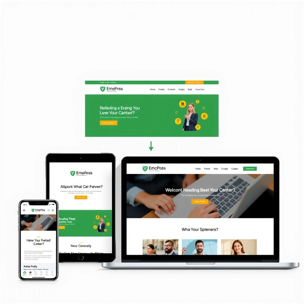 Responsive design demonstration across devices