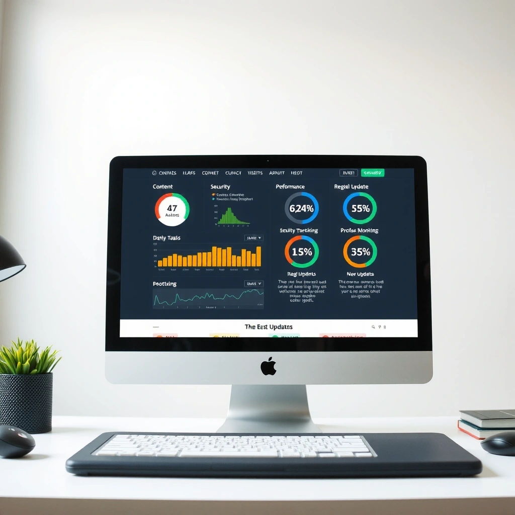 Website maintenance and updates dashboard